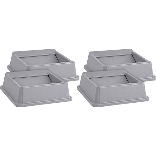 Rubbermaid Commercial Products  Untouchable Swing Top Lid, f/3958/3959, 20.1"x6.2", 4/CT, GY
