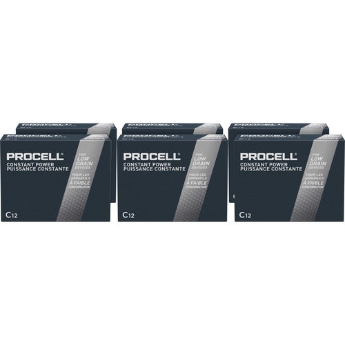 Duracell U.S.A.  Batteries, C, Alkaline, 12/BX, 6BX/CT, BK-DURPC1400CT