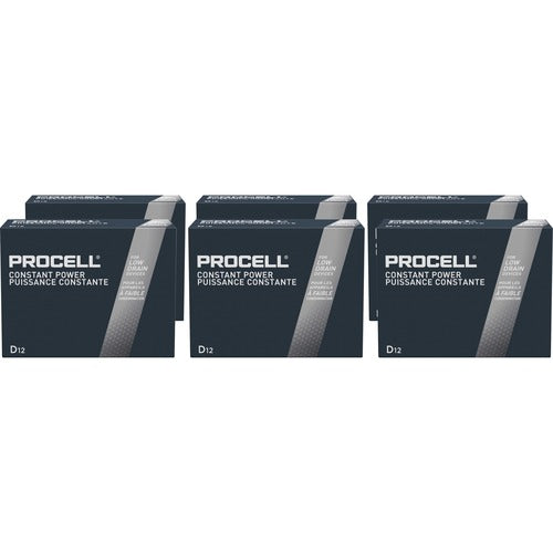 Duracell U.S.A.  Batteries, D, Alkaline, 12/BX, 6BX/CT, BK-DURPC1300CT