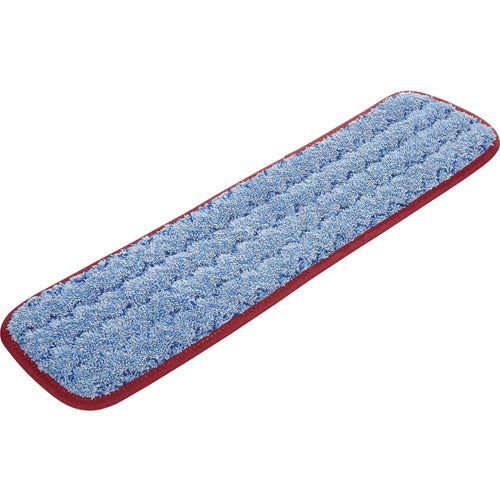 Rubbermaid Commercial Products  Wet Pad, Microfiber, Hygen, ZigZag, 18", 12/CT, Red