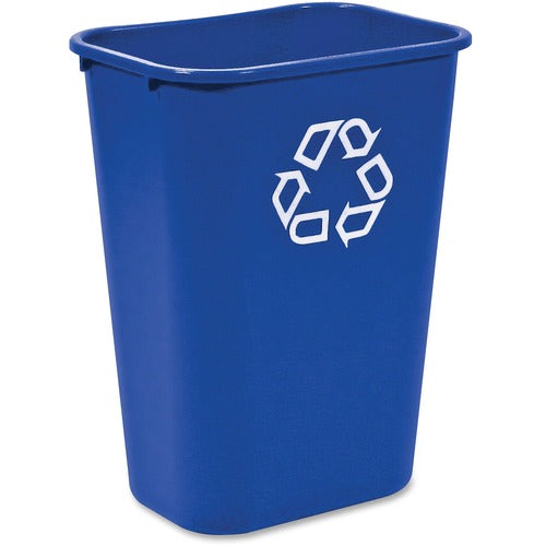 Rubbermaid Commercial Products  Recycle Container, 41-1/4 Qt, 20"x10"x15-1/4/", 12/CT, Blue