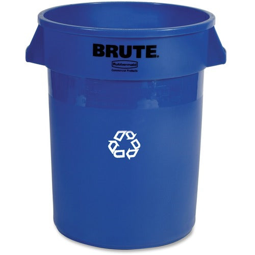 Rubbermaid Commercial Products  Recycling Container,Hvy-dty,32 Gal,22"x22"x27-1/4",6/CT,Blue