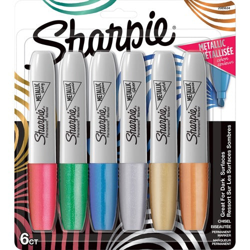 Newell Brands  Marker, Metallic, Chisel Point, 6/PK, AST
