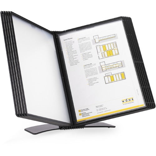 Tarifold, Inc.  Document Display, 10-Pocket, Desktop, Black