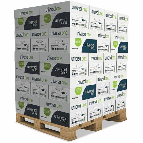 Universal  Deluxe Multipurpose Paper, 98 Bright, 20lb Bond Weight, 8.5 x 11, Bright White, 500/Ream, 10 Reams/Carton, 40 Cartons/Pallet