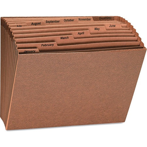 Universal  Expanding Files, 12 Sections, 1/12-Cut Tabs, Letter Size, Redrope