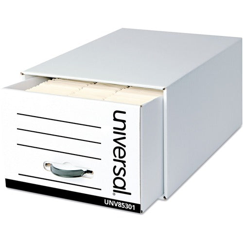 Universal  Heavy-Duty Storage Drawers, Legal Files, 17.25" x 25.5" x 11.5", White, 6/Carton