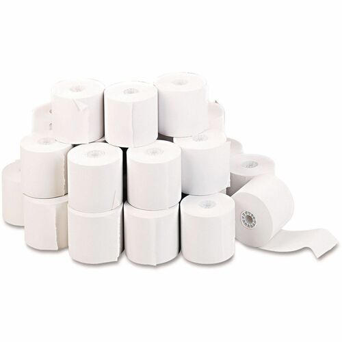 Universal  Impact and Inkjet Print Bond Paper Rolls, 0.5" Core, 2.25" x 130 ft, White, 100/Carton