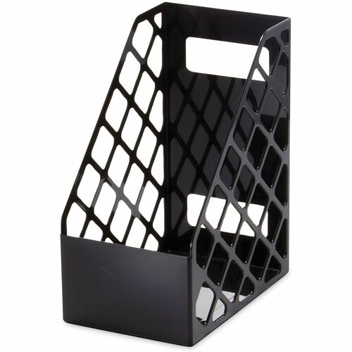 Universal  Recycled Plastic Large Magazine File, 6.25 x 9.5 x 11.88, Black