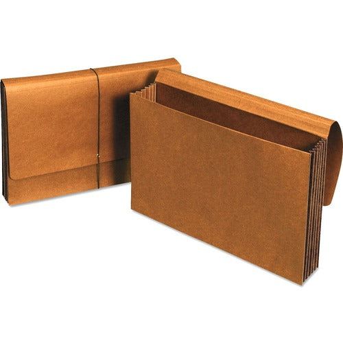 Universal  Extra Wide Expanding Wallets, 5.25" Expansion, 1 Section, Elastic Cord Closure, Legal Size, Redrope