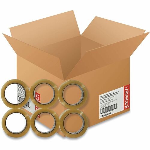Universal  Heavy-Duty Box Sealing Tape, 3" Core, 1.88" x 54.6 yds, Clear, 36/Carton