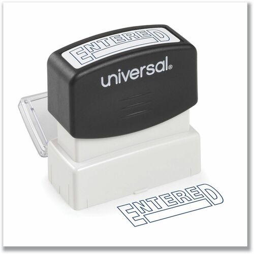 Universal  Message Stamp, ENTERED, Pre-Inked One-Color, Blue