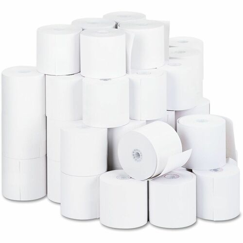 Universal  Impact and Inkjet Print Bond Paper Rolls, 0.5" Core, 2.75" x 190 ft, White, 50/Carton