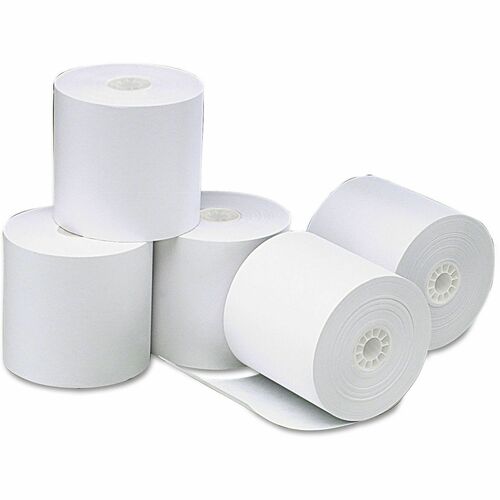 Universal  Direct Thermal Printing Paper Rolls, 3.13" x 273 ft, White, 50/Carton