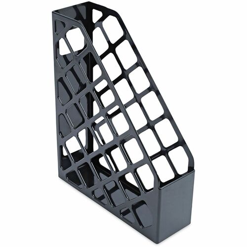 Universal  Recycled Plastic Magazine File, 3 x 10 x 11.88, Black