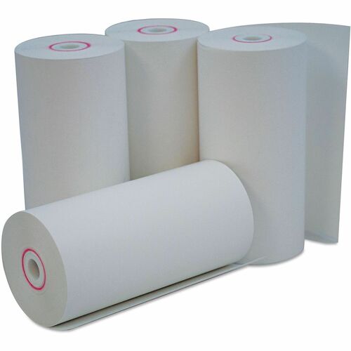 Universal  Direct Thermal Print Paper Rolls, 0.38" Core, 4.38" x 127 ft, White, 50/Carton