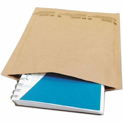 Universal  Natural Self-Seal Cushioned Mailer, #2, Barrier Bubble Air Cell Cushion, Self-Adhesive Closure, 8.5 x 12, Kraft, 100/Carton