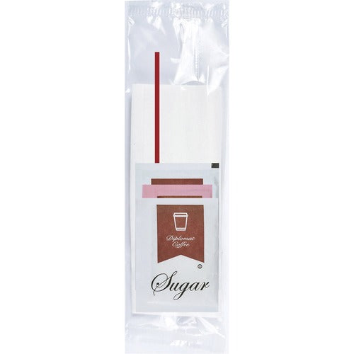 Coffee Pro  Condiment Kit, f/Coffee, w/Sugar/Creamer, 500/CT, WE