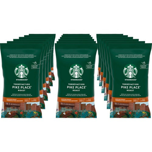 Starbucks  Ground Coffee, 2.5oz.,18/BX, Medium/Pike Place Roast