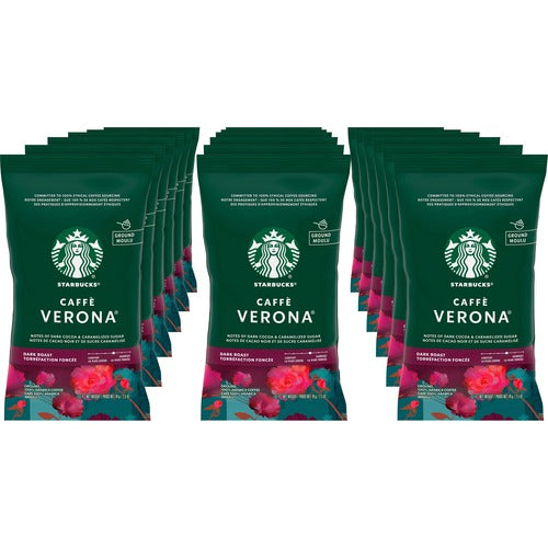 Starbucks  Ground Coffee,Single Pot, 2.5 oz PK,18/BX,Dark/Caffe Verona