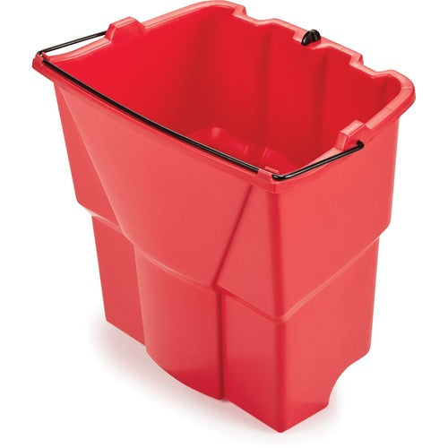 Rubbermaid Commercial Products  Dirty Water Bucket, f/WaveBrake, 18 Qt, Red