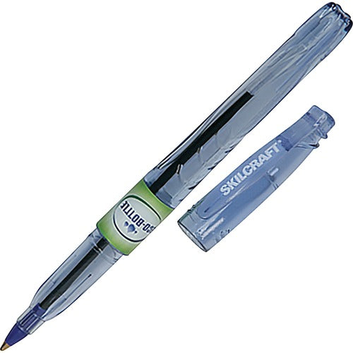 SKILCRAFT  Ballpoint Pen, Stick, Recycled, Fine Point, 1 DZ, Black Ink