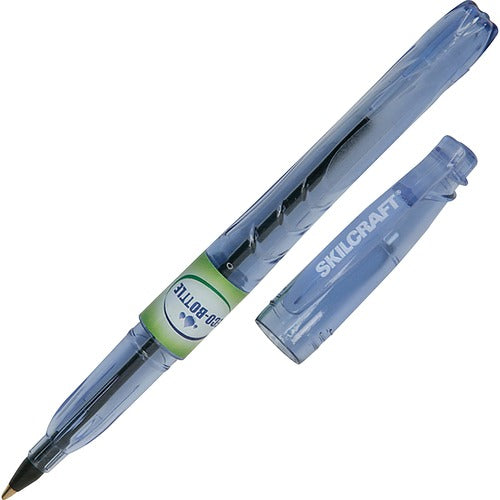 SKILCRAFT  Ballpoint Pen, Stick, Recycled, Med Point, 1 DZ, Black Ink