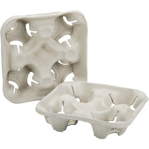 SKILCRAFT  Cup Carriers,4-compartment,8-1/4"x8-1/4"x1-5/8",300/BX,BG