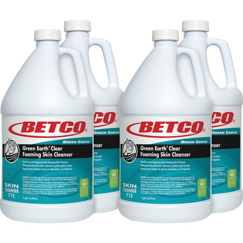 Betco Corporation  Skin Cleanser,Foaming,Fragrance-Free,1 Gal,4/CT,Straw