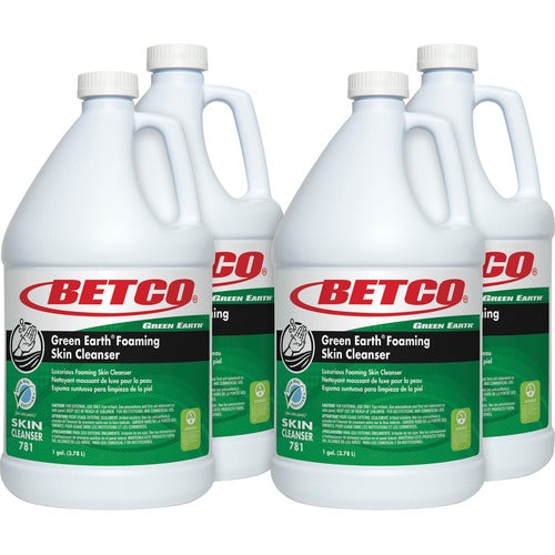 Betco Corporation  Skin Cleanser, Foaming, Green Earth, 1 Gal, 4/CT, Green