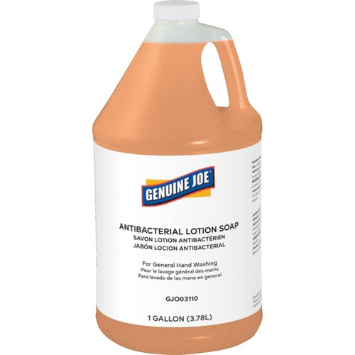 Genuine Joe  Soap, Antibacterial, Lotion, 1 Gallon, Orange-GJO03110