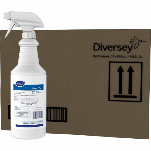 Diversey Care  Disinfectant Cleaner, RTU, Virex, 32 oz, 12/CT, White-DVO04743