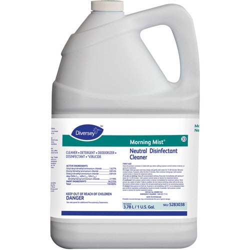 Diversey Care  Disinfectant Cleaner, Neutral, 1 Gallon, 4/CT, Blue/Green-DVO5283038