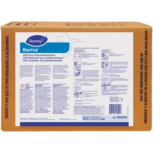 Diversey Care  Floor Cleaner, Revive, 5 Gallon, Pink-DVO904636