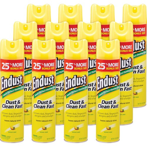Diversey Care  Dusting Spray, Lemon Zest, 12.5 oz, 6/CT, Clear-DVOCB508171CT