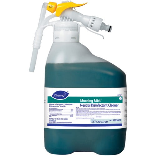 Diversey Care  Disinfectant Cleaner, Morning Mist, 1.32 Gallon, Blue-DVO5283020