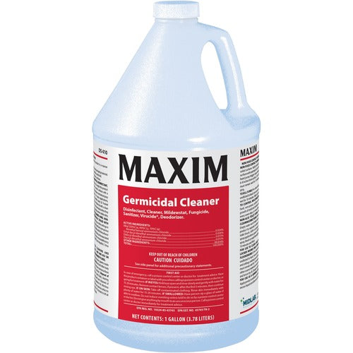 Midlab Inc  Cleaner/Deodorant, Germicidal, 1 Gallon, 4/CT, Yellow