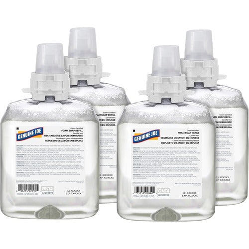 Genuine Joe  Soap Dispenser Refill, 1250 ml, Green Seal, Unscented,4/CT-GJO02890CT