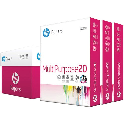 Hewlett-Packard  Paper, 20 lb, 96 Brightness, 8-1/2"Wx11"H, 3 RM/CT, White-HEW112530