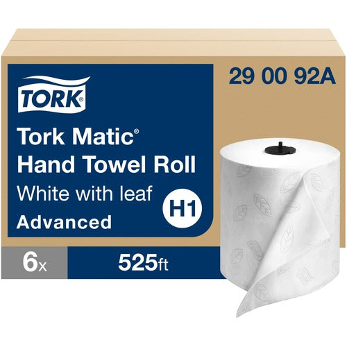TORK  Towel,Unperforated,2-ply,7.75"x525',7.25"dia, 6/CT,WE