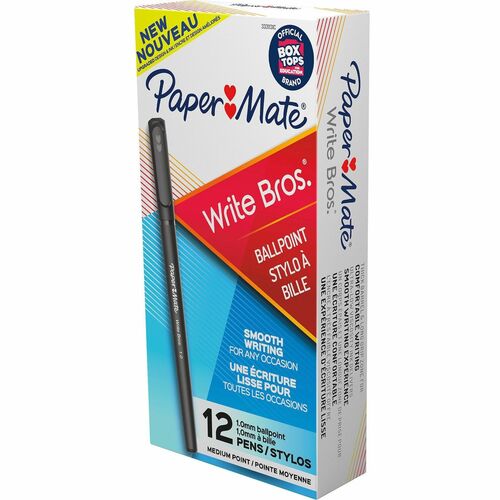 Paper Mate  Ballpoint Pen, Medium Point, Black Ink/Black Barrel