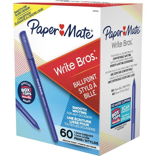 Paper Mate  Ballpoint Stick Pen, Medium Point, 60/BX, Blue