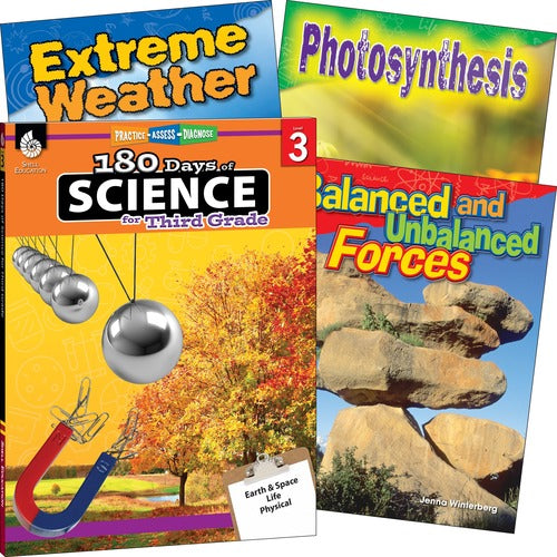 Shell Education Teacher Created Materials  Learn At Home Books, Science Bundle, Grade 3, 4/ST