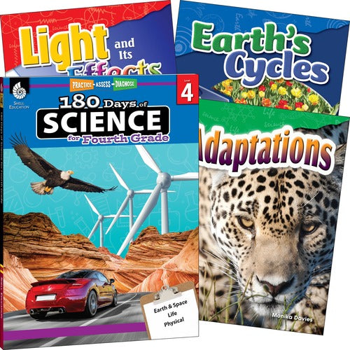 Shell Education Teacher Created Materials  Learn At Home Books, Science Bundle, Grade 4, 4/ST