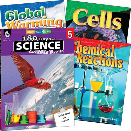Shell Education Teacher Created Materials  Learn At Home Books, Science Bundle, Grade 5, 4/ST
