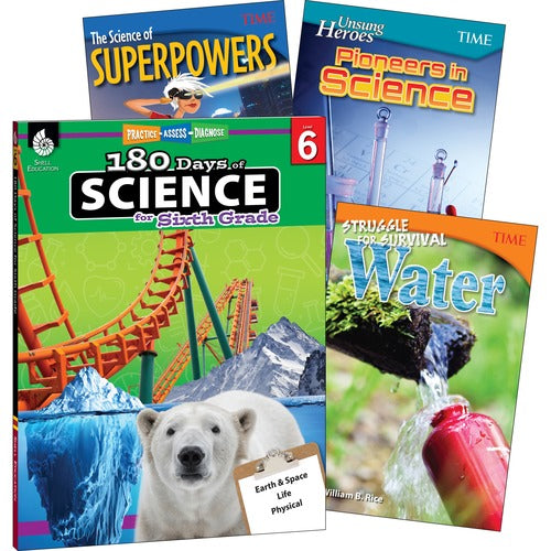 Shell Education Teacher Created Materials  Learn At Home Books, Science Bundle, Grade 6, 4/ST
