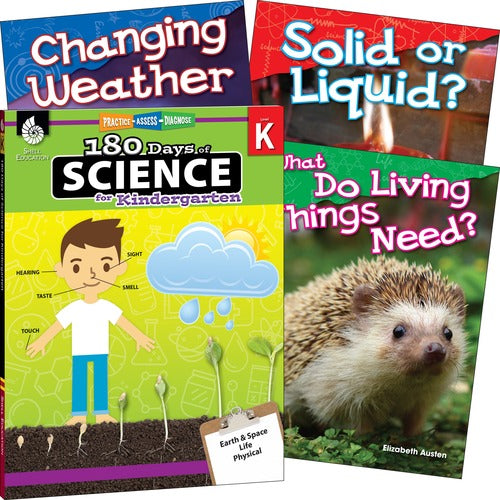 Shell Education Teacher Created Materials  Learn At Home Books, Science Bundle, Grade K, 4/ST