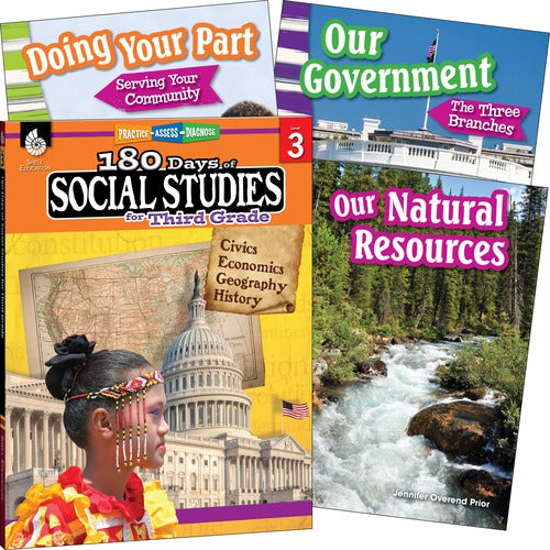 Shell Education Teacher Created Materials  Learn At Home Books, Social Studies, Grade 3, 4/ST
