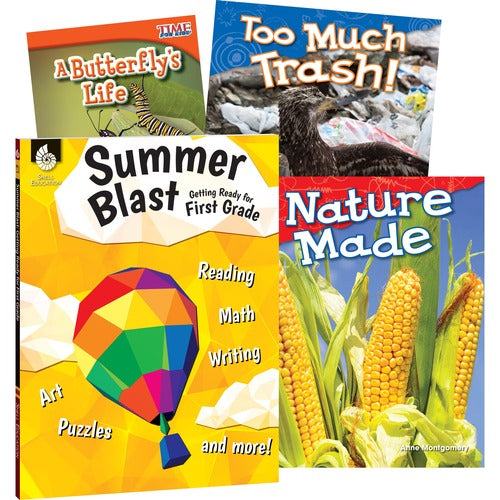 Shell Education Teacher Created Materials  Learn At Home Books,Summer Science,w/Workbook,Grade 1,4/ST