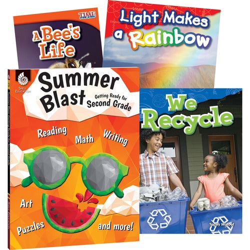 Shell Education Teacher Created Materials  Learn At Home Books,Summer Science,w/Workbook,Grade 2,4/ST